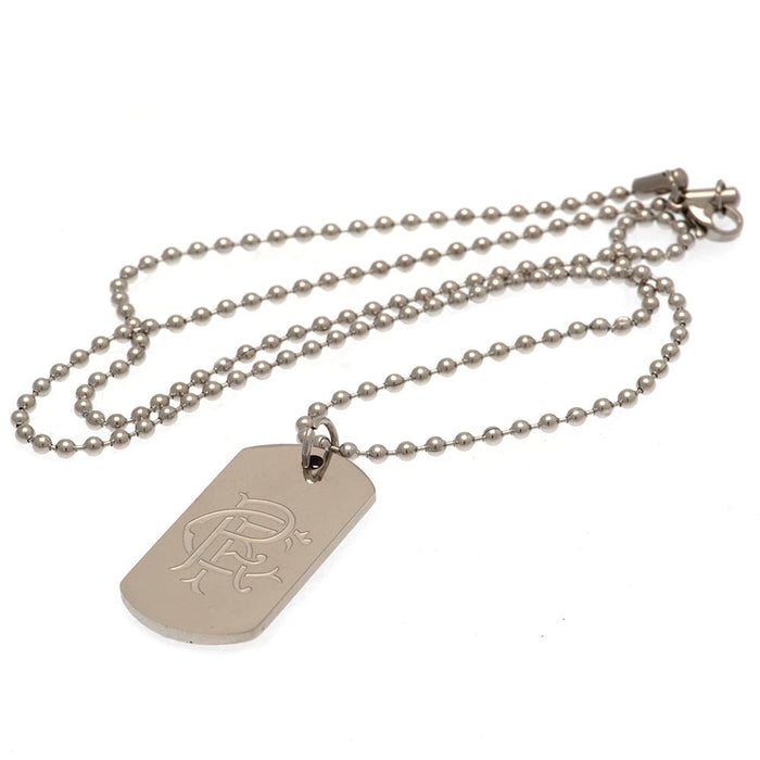 Rangers FC Engraved Dog Tag & Chain - Excellent Pick
