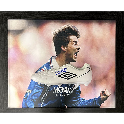 Rangers FC Laudrup Signed Boot (Framed) - Excellent Pick