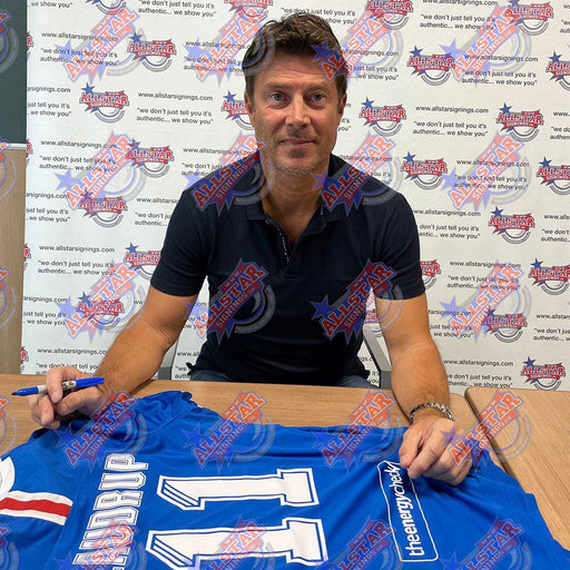 Rangers FC Laudrup Signed Shirt (Framed) - Excellent Pick