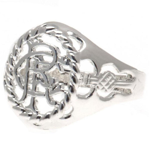Rangers FC Silver Plated Crest Ring Medium - Excellent Pick