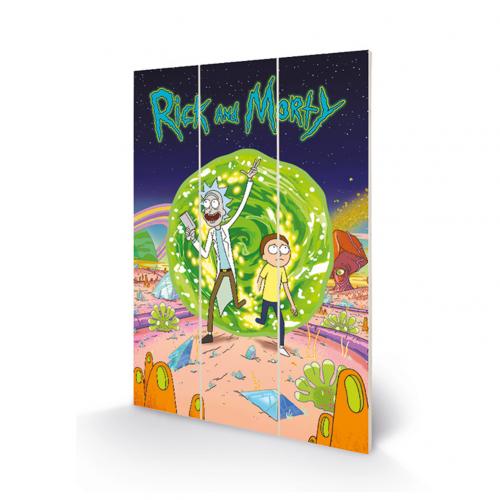 Rick And Morty Wood Print Portal - Excellent Pick