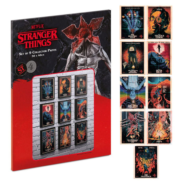Stranger Things 4 Set of 9 Collector Prints - Excellent Pick