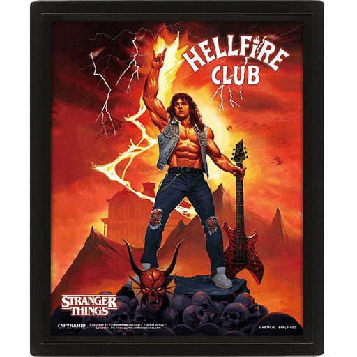 Stranger Things Framed 3D Picture Hellfire Club - Excellent Pick