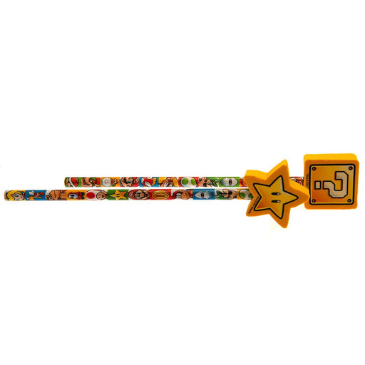 Super Mario 2pk Pencil & Topper Set - Excellent Pick