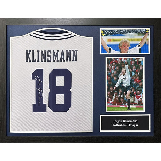 Tottenham Hotspur FC 1994 Klinsmann Signed Shirt (Framed) - Excellent Pick