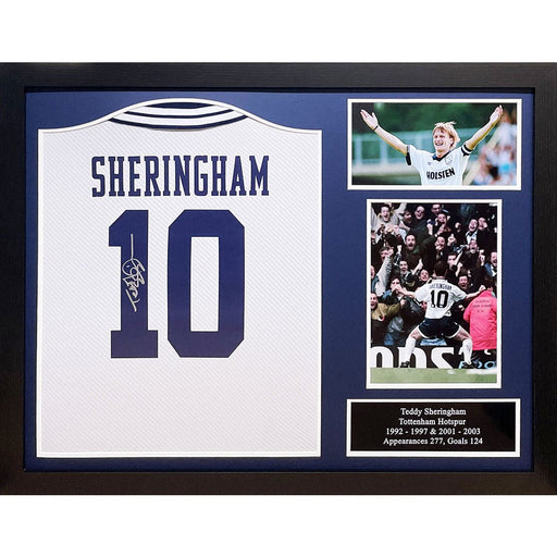Tottenham Hotspur FC 1994 Sheringham Signed Shirt (Framed) - Excellent Pick