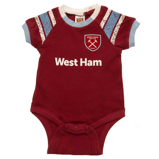 West Ham United FC 2 Pack Bodysuit 3-6 Mths ST - Excellent Pick