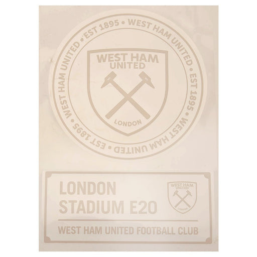 West Ham United FC 2pk A4 Car Decal - Excellent Pick