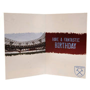 West Ham United FC Birthday Card With Stickers - Excellent Pick