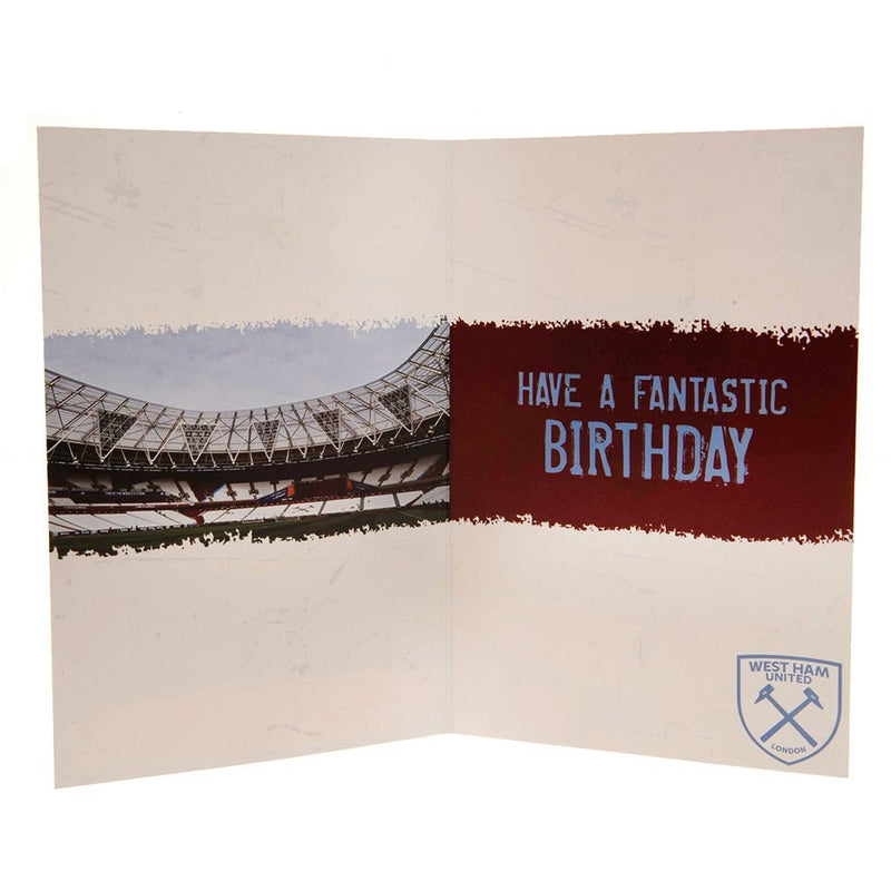 West Ham United FC Birthday Card With Stickers - Excellent Pick