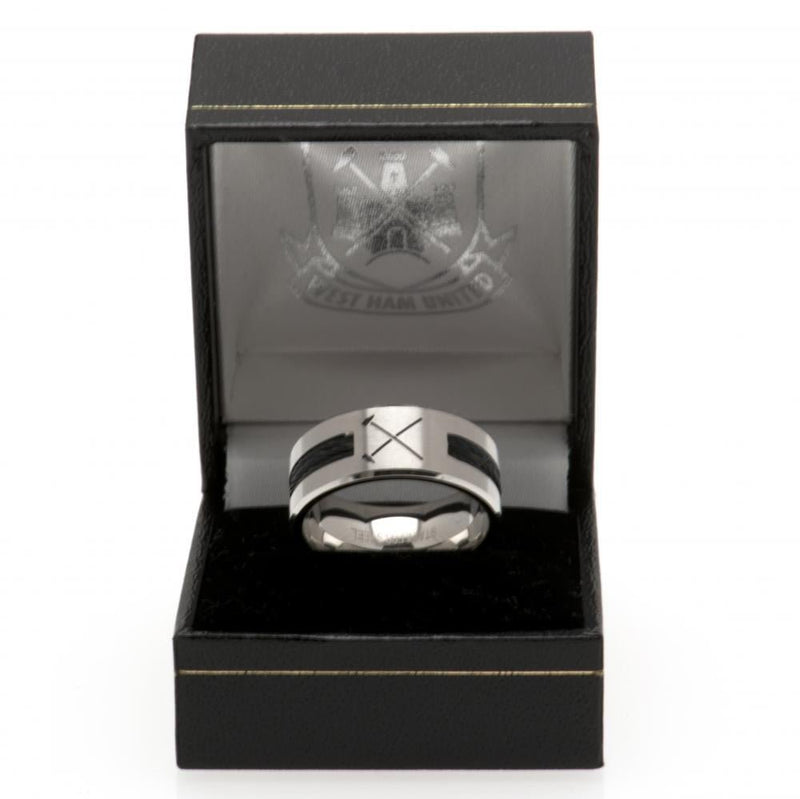 West Ham United FC Black Inlay Ring Medium HM - Excellent Pick