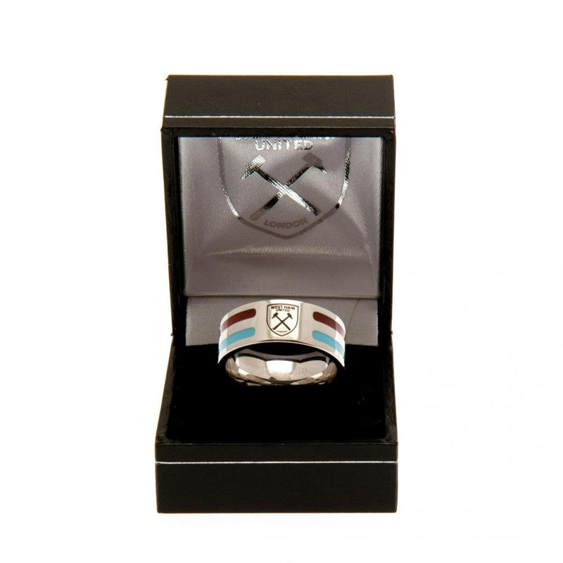 West Ham United FC Colour Stripe Ring Medium - Excellent Pick