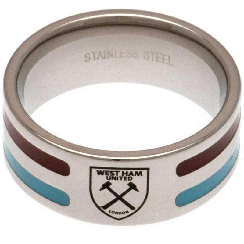 West Ham United FC Colour Stripe Ring Medium - Excellent Pick