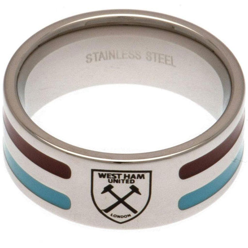 West Ham United FC Colour Stripe Ring Medium - Excellent Pick