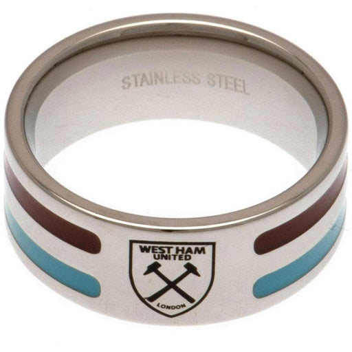 West Ham United FC Colour Stripe Ring Small - Excellent Pick