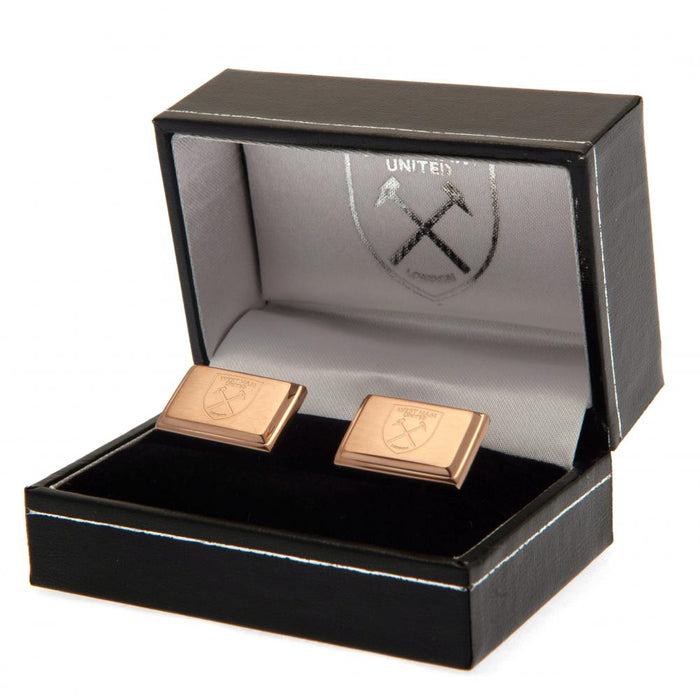 West Ham United FC Rose Gold Plated Cufflinks - Excellent Pick