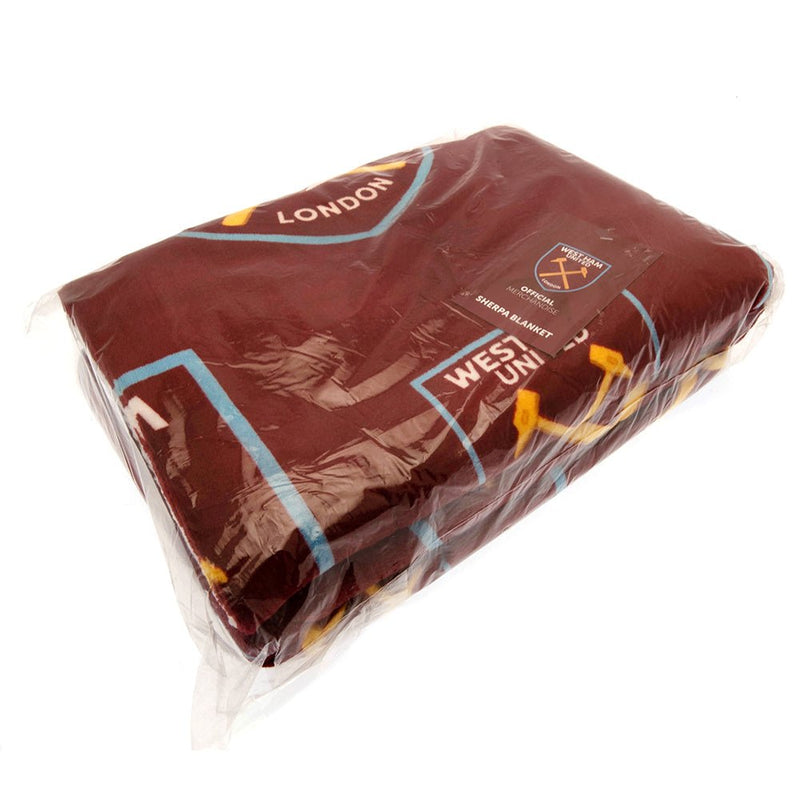 West Ham United FC Sherpa Fleece Blanket - Excellent Pick