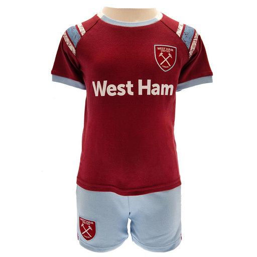 West Ham United FC Shirt & Short Set 9-12 Mths ST - Excellent Pick