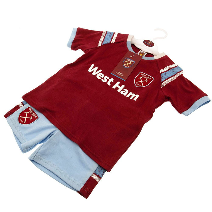 West Ham United FC Shirt & Short Set 9-12 Mths ST - Excellent Pick