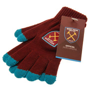 West Ham United FC Touchscreen Knitted Gloves Adults - Excellent Pick