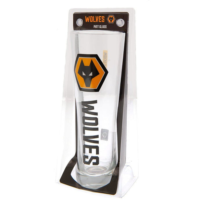 Wolverhampton Wanderers FC Tall Beer Glass - Excellent Pick